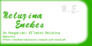 meluzina enekes business card